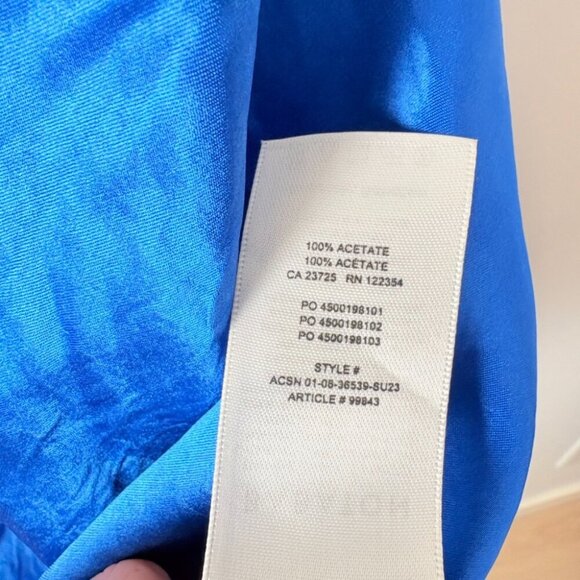 Aritzia Babaton Romero Slip Dress Bright Sapphire Blue NWT Size Small - Picture 6 of 6